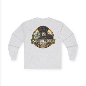Squirrel Dog Country Long Sleeve Tee — Brindle Mtn Cur on Back