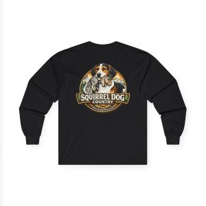 Squirrel Dog Country Long Sleeve Tee — Treeing Walker Logo on Back
