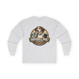 Squirrel Dog Country Long Sleeve Tee — Treeing Walker on Front